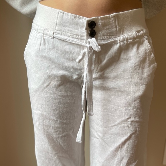 Arden B White Linen Pants - Picture 3 of 7